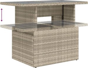 vidaXL vidaXL 5-cz. zestaw mebli do ogrodu, poduszki, jasnoszary rattan PE 6