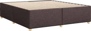 vidaXL Rama łóżka bez materaca, ciemnobrązowa, 200x200 cm, tkanina 6