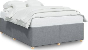 vidaXL Rama łóżka bez materaca, jasnoszara, 160x200 cm, obita tkaniną 2