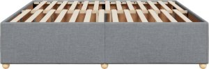 vidaXL Rama łóżka bez materaca, jasnoszara, 200x200 cm, obita tkaniną 5