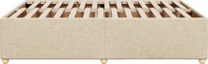 vidaXL vidaXL Rama łóżka bez materaca, kremowa, 140x200 cm, obita tkaniną 5