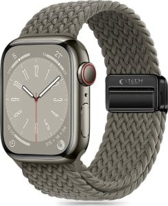 Tech-Protect Pasek do APPLE WATCH 4 / 5 / 6 / 7 / 8 / 9 / SE / ULTRA 1 / 2 (42 / 44 / 45 / 49 MM) Tech-Protect Nylonmag Olive szare 1