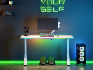 Biurko Ultradesk Iron Białe 132.5 cmx60.5 cm 14