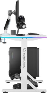 Biurko Ultradesk Iron Białe 132.5 cmx60.5 cm 3