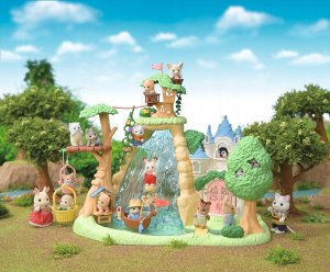 Figurka Epoch Sylvanian Families - Wyspa z wodospadem Secret Forest + figurka pieska husky (5761) 10