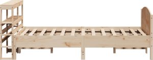 vidaXL vidaXL Rama łóżka bez materaca, 140x200 cm, lite drewno sosnowe 5