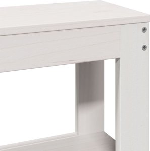 vidaXL vidaXL Rama łóżka bez materaca, biała, 150x200 cm, lite drewno sosnowe 10