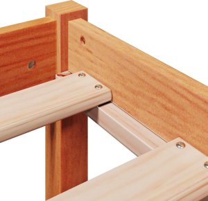 vidaXL vidaXL Rama łóżka z wezgłowiem, woskowy brąz, 120x190 cm, sosnowa 9