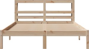 vidaXL vidaXL Rama łóżka bez materaca, 140x200 cm, lite drewno sosnowe 4