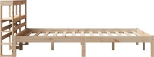 vidaXL vidaXL Rama łóżka bez materaca, 140x200 cm, lite drewno sosnowe 5