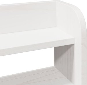 vidaXL Rama łóżka bez materaca, biała, 135x190 cm, lite drewno sosnowe 10