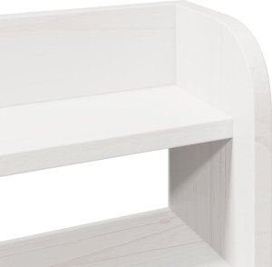 vidaXL Rama łóżka bez materaca, biała, 135x190 cm, lite drewno sosnowe 10
