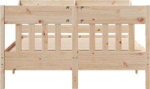 vidaXL vidaXL Rama łóżka bez materaca, 150x200 cm, lite drewno sosnowe 4