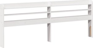 vidaXL Rama łóżka bez materaca, biała, 180x200 cm, lite drewno sosnowe 8