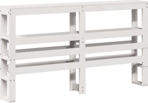 vidaXL vidaXL Rama łóżka bez materaca, biała, 140x200 cm, lite drewno sosnowe 8