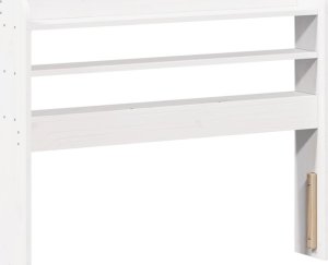 vidaXL vidaXL Rama łóżka bez materaca, biała, 100x200 cm, lite drewno sosnowe 8
