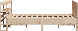 vidaXL vidaXL Rama łóżka bez materaca, 140x200 cm, lite drewno sosnowe 5