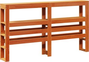 vidaXL Rama łóżka bez materaca, woskowy brąz, 100x200 cm, lita sosna 8