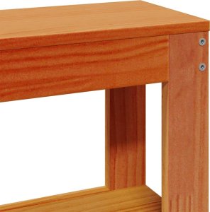 vidaXL Rama łóżka bez materaca, woskowy brąz, 100x200 cm, lita sosna 10