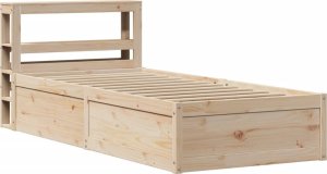 vidaXL vidaXL Rama łóżka z wezgłowiem, 90x190 cm, lite drewno sosnowe 2