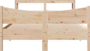 vidaXL vidaXL Rama łóżka z wezgłowiem, 150x200 cm, lite drewno sosnowe 4