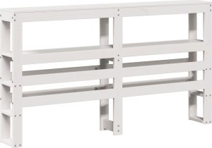 vidaXL vidaXL Rama łóżka z wezgłowiem, biała, 140x190 cm, drewno sosnowe 6