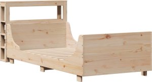 vidaXL vidaXL Rama łóżka bez materaca, 100x200 cm, lite drewno sosnowe 3