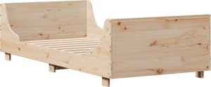 vidaXL vidaXL Rama łóżka bez materaca, 100x200 cm, lite drewno sosnowe 5