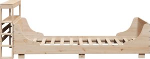 vidaXL vidaXL Rama łóżka bez materaca, 100x200 cm, lite drewno sosnowe 7