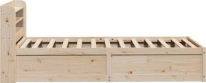 vidaXL Rama łóżka z wezgłowiem, biała, 75x190 cm, lite drewno sosnowe 7