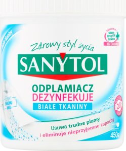 SANYTOL Odplamiacz dezynfekujący w proszku do białego SANYTOL 450g 1