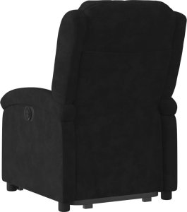 vidaXL vidaXL Podnoszony fotel rozkładany, czarny, aksamitny 4
