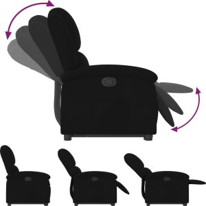 vidaXL vidaXL Podnoszony fotel rozkładany, czarny, aksamitny 6