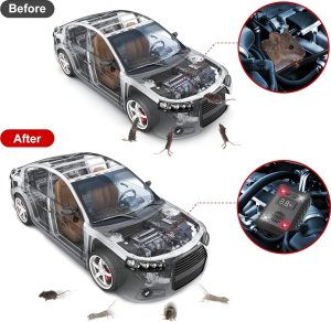 Farrot ultradźwiękowy odstraszacz gryzoni, garaż, dom, auto alarm, 12/24v 13