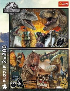 Trefl Puzzle Jurassic World Prehistoryczny świat 2x200 elementów 4