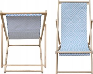 kontrast Leżak turystyczny plażowy ogrodowy składany drewniany FEZ turkus 4