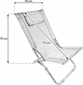 kontrast Leżak turystyczny plażowy ogrodowy składany z poduszką LILY niebieski 4