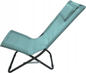 kontrast Leżak turystyczny plażowy ogrodowy składany z poduszką LILY niebieski 5