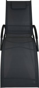 kontrast Leżak ogrodowy aluminiowy leżanka fotel bujany SWING czarny 5