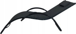 kontrast Leżak ogrodowy aluminiowy leżanka fotel bujany SWING czarny 6