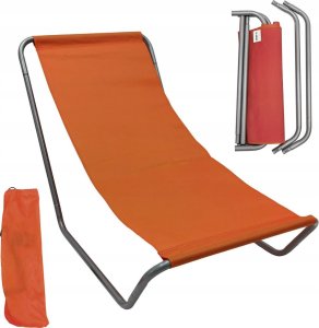 kontrast Leżak turystyczny plażowy ogrodowy składany z torbą ELLA pomarańczowy 2