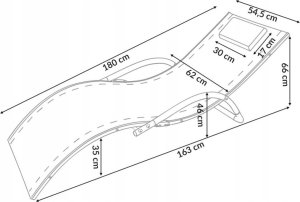 kontrast Leżak ogrodowy aluminiowy leżanka fotel bujany SWING szary 3
