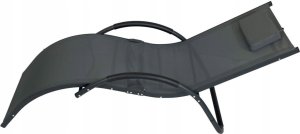 kontrast Leżak ogrodowy aluminiowy leżanka fotel bujany SWING szary 5