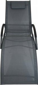 kontrast Leżak ogrodowy aluminiowy leżanka fotel bujany SWING szary 6