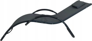 kontrast Leżak ogrodowy aluminiowy leżanka fotel bujany SWING szary 7