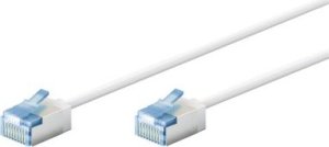 Goobay Ultra-elastyczny CAT 6A kabel krosowy, slim, U/FTP, biały - Długość kabla 15 m 1