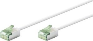 Goobay Ultra-elastyczny CAT 8.1 kabel krosowy, slim, U/FTP, biały - Długość kabla 3 m 1