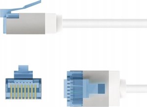 Goobay Ultra-elastyczny CAT 6A kabel krosowy, slim, U/FTP, biały - Długość kabla 0.15 m 3
