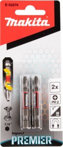 Makita MAKITA KOŃCÓWKA WKRĘTAKOWA PH2-50mm /2szt. IMPACT PREMIER 2