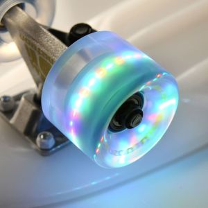 Deskorolka Meteor PLASTIKOWA Z KÓŁKAMI LED transparent 4